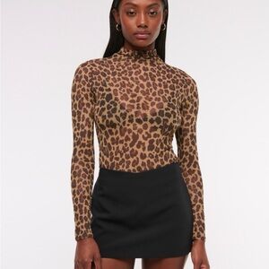 Leopard Print Long Sleeve Top